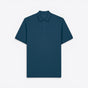 TODAY MERCH unisex premium short-sleeve polo shirt in deep blue organic cotton pique - Bleu Sarcelle