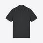 TODAY MERCH dark grey organic cotton pique unisex short sleeve polo shirt with button placket. - Gris Foncé Chiné