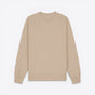 TODAY MERCH beige crewneck sweatshirt in 100% organic cotton, premium quality with structured fit. - Beige