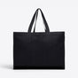 TODAY MERCH black canvas shopper tote bag with double handles, spacious and timeless design. - Noir