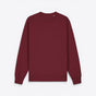 TODAY MERCH premium burgundy 100% organic cotton sweatshirt with crew neck and ribbed cuffs and hem. - Bordeaux