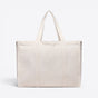 TODAY MERCH off-white canvas shopper tote bag with double handles and spacious design. - Naturel