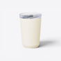 TODAY MERCH cream Kinto tumbler with clear lid, 500ml capacity, minimalist Japanese design. - Blanc