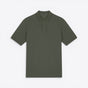TODAY MERCH unisex premium short-sleeve polo shirt in dark green organic cotton pique. - Kaki