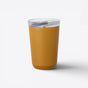 TODAY MERCH Kinto 500ml tumbler in mustard yellow with a clear lid. Minimalist Japanese design. - Ocre