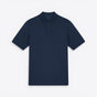 TODAY MERCH navy blue organic cotton pique short sleeve unisex polo shirt with a structured fit and neat finishes. - Navy