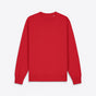 TODAY MERCH red premium organic cotton sweatshirt with crew neck and ribbed cuffs and hem. - Rouge