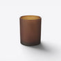 TODAY MERCH round frosted brown glass candle holder with bamboo lid, 80g, ideal for gifts and hospitality. - Marron
