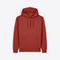 TODAY MERCH unisex premium hoodie in rust red, made from 100% organic cotton with a kangaroo pocket and drawstring hood. - Terracota