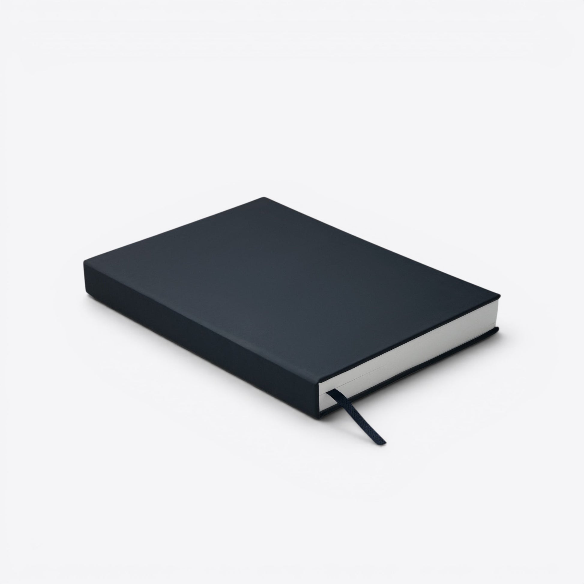 TODAY MERCH Agenda Classique, a dark navy hardcover planner with a navy ribbon bookmark, ideal for professional use.