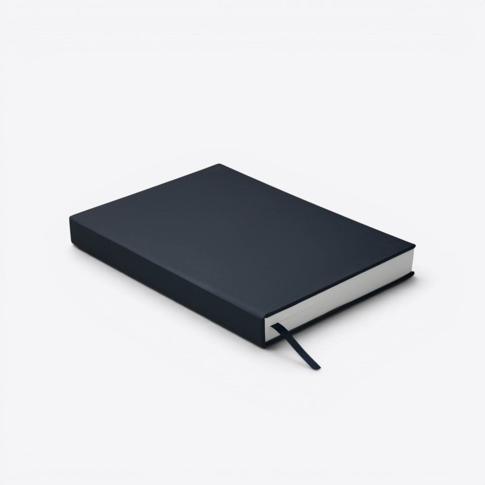 TODAY MERCH Agenda Classique, a dark navy hardcover planner with a navy ribbon bookmark, ideal for professional use.