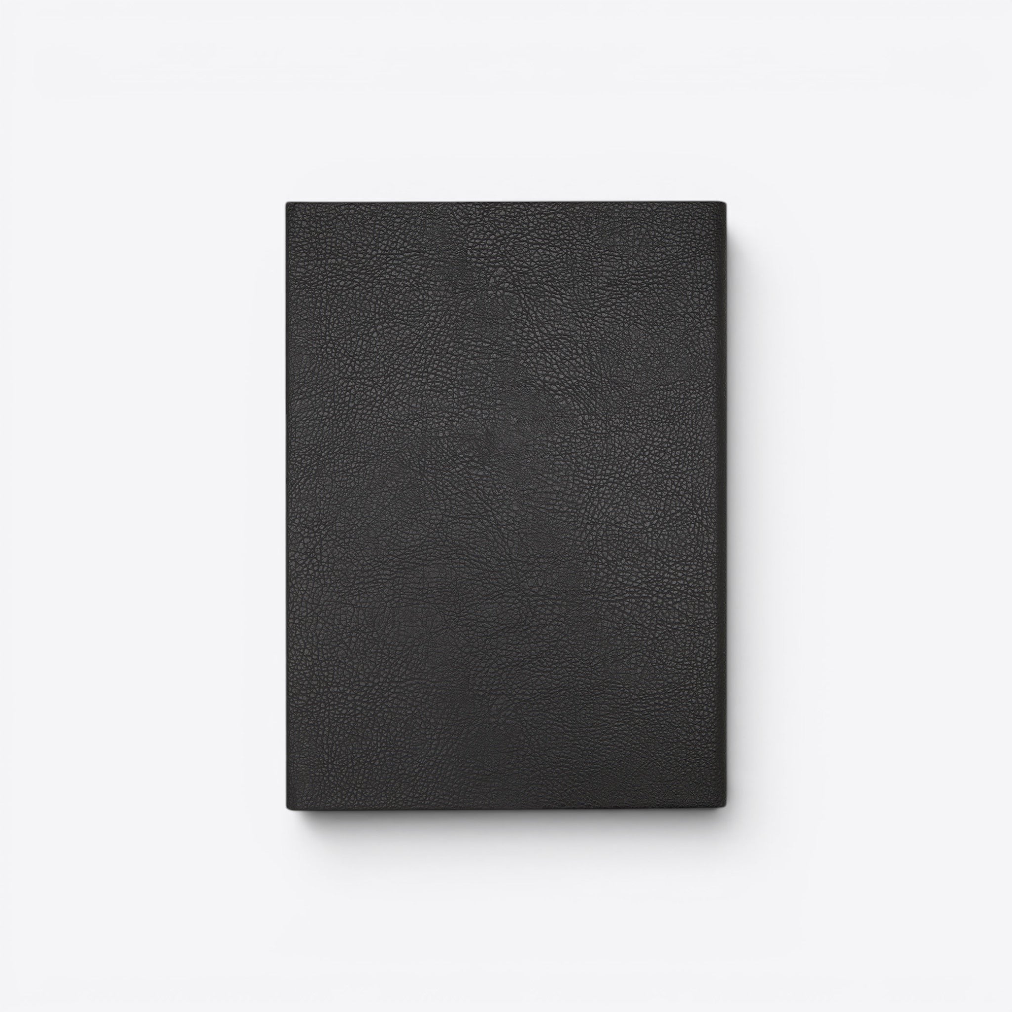 TODAY MERCH black A5 notebook with integrated pocket, textured faux leather cover, ideal for professionals.