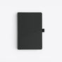 TODAY MERCH black fabric notebook with front pocket and elastic closure, ideal for professional use. - Noir