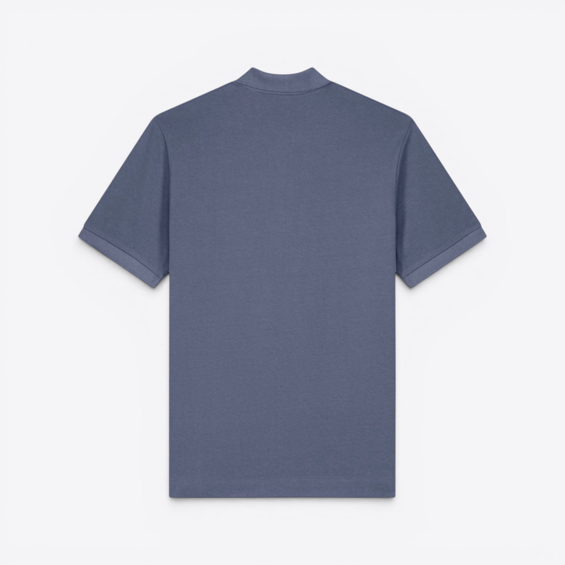 TODAY MERCH unisex premium short-sleeve polo shirt in slate blue organic cotton pique.