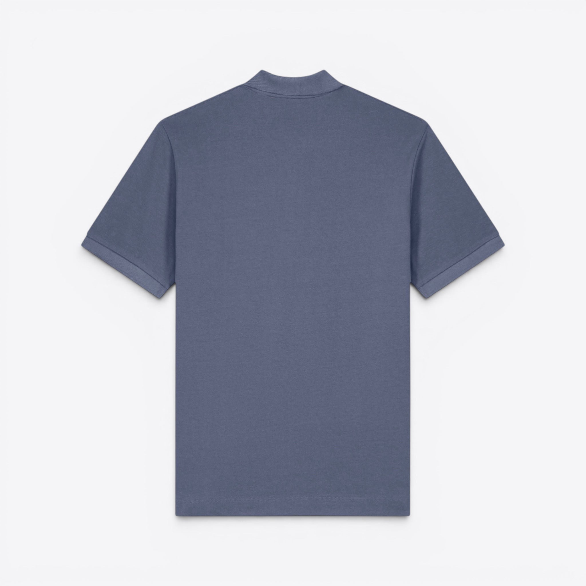TODAY MERCH unisex premium short-sleeve polo shirt in slate blue organic cotton pique.