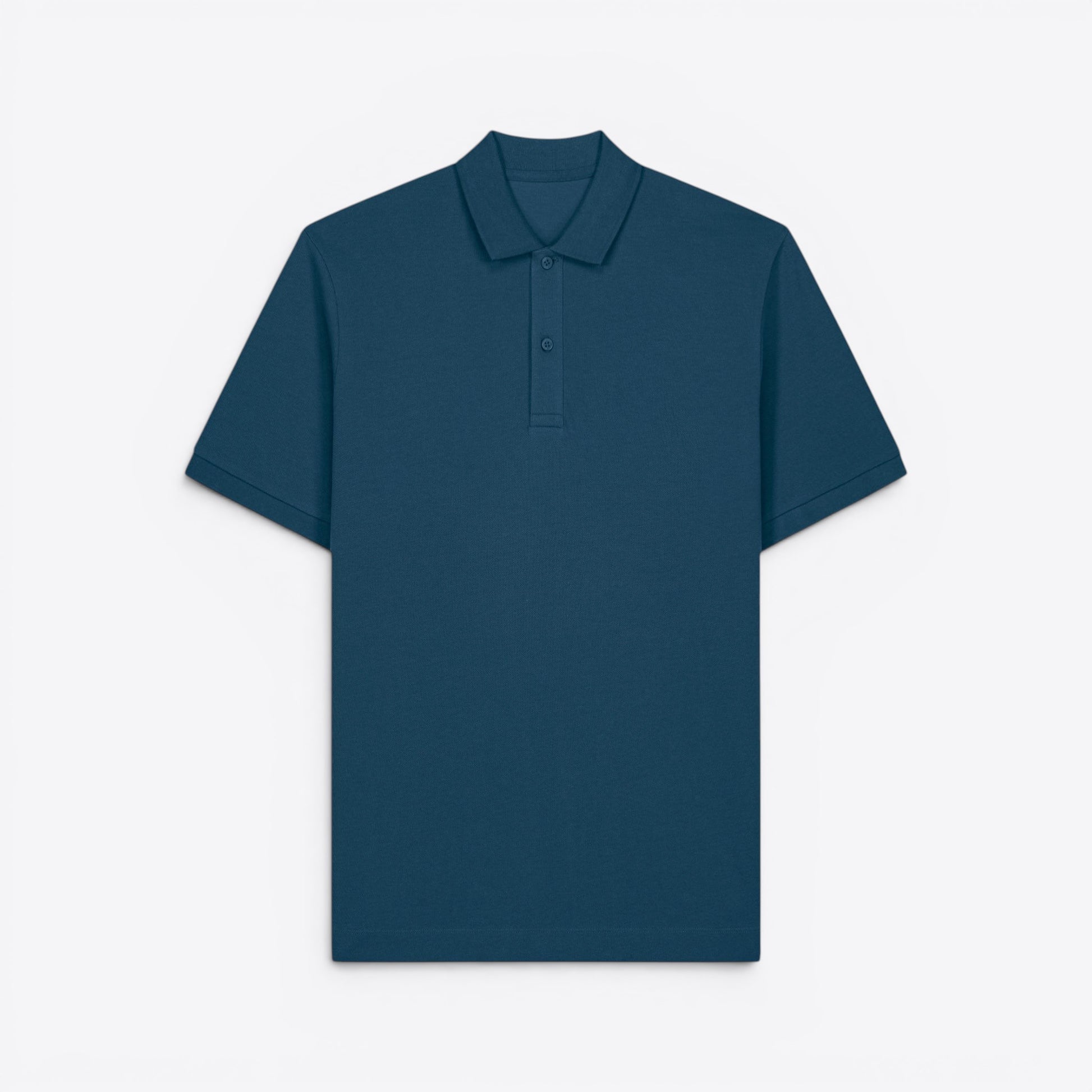 TODAY MERCH unisex premium short-sleeve polo shirt in deep blue organic cotton pique