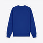 TODAY MERCH blue 100% organic cotton premium sweatshirt with crew neck and ribbed cuffs and hem. - Bleu