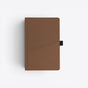 TODAY MERCH brown textured notebook with front pocket and elastic closure for pens. - Marron