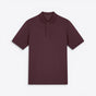 TODAY MERCH unisex premium short-sleeve polo shirt in burgundy, made from organic cotton pique. - Marron