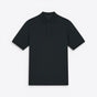 TODAY MERCH unisex premium short-sleeve polo shirt in dark grey organic cotton pique, featuring a structured fit and neat finishes. - Noir