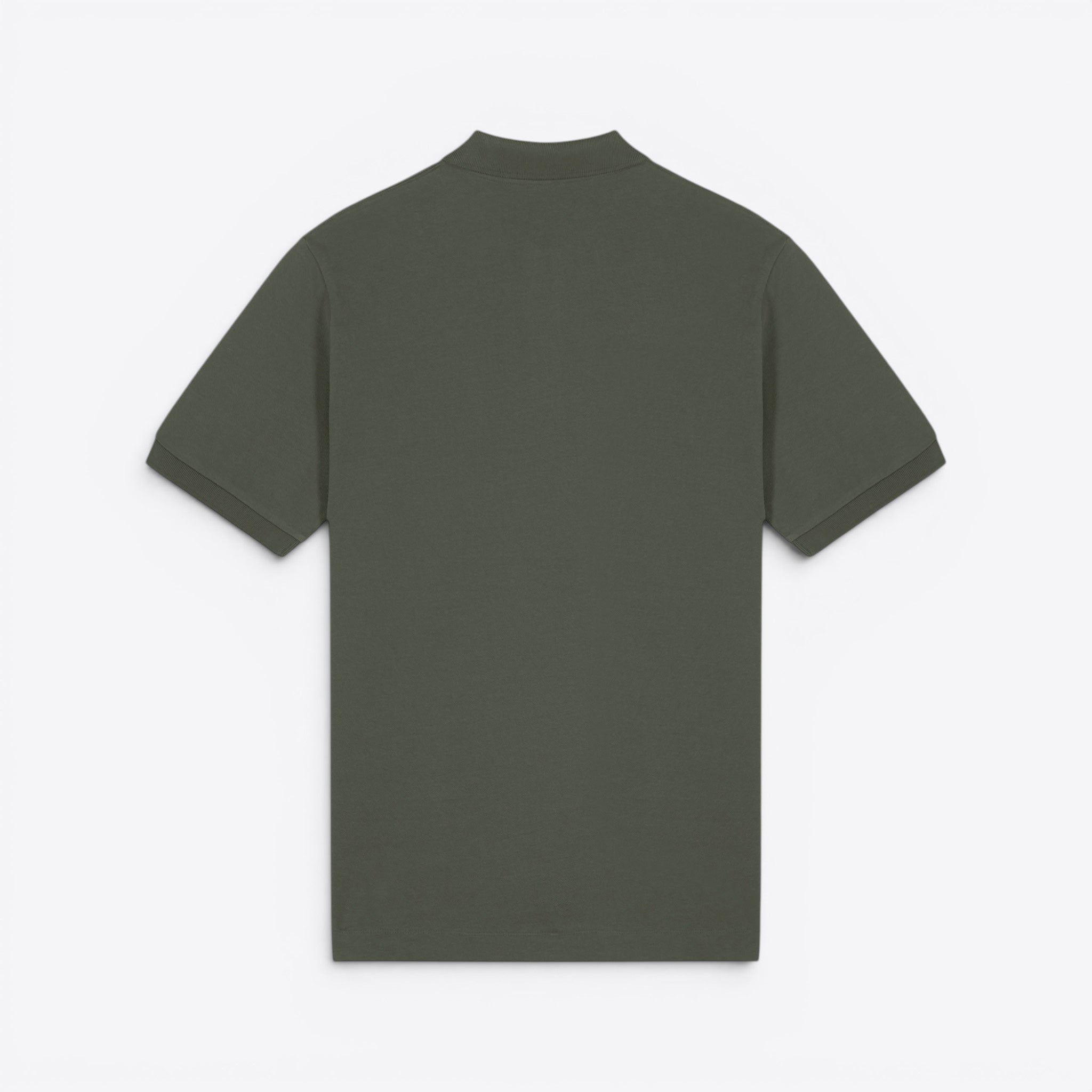 TODAY MERCH unisex premium short-sleeve polo shirt in dark green organic cotton pique.