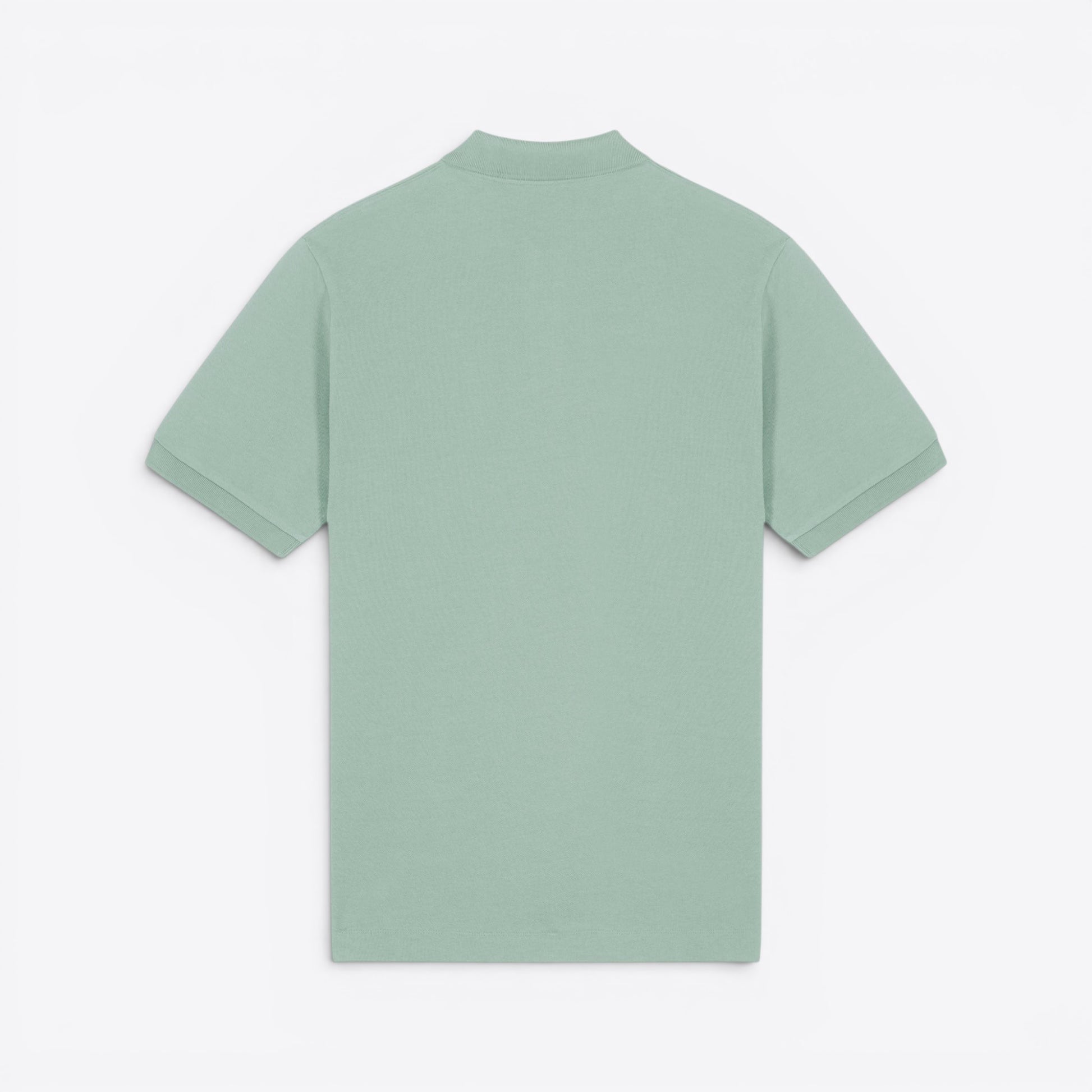 TODAY MERCH unisex premium short-sleeve polo shirt in light green organic cotton pique.