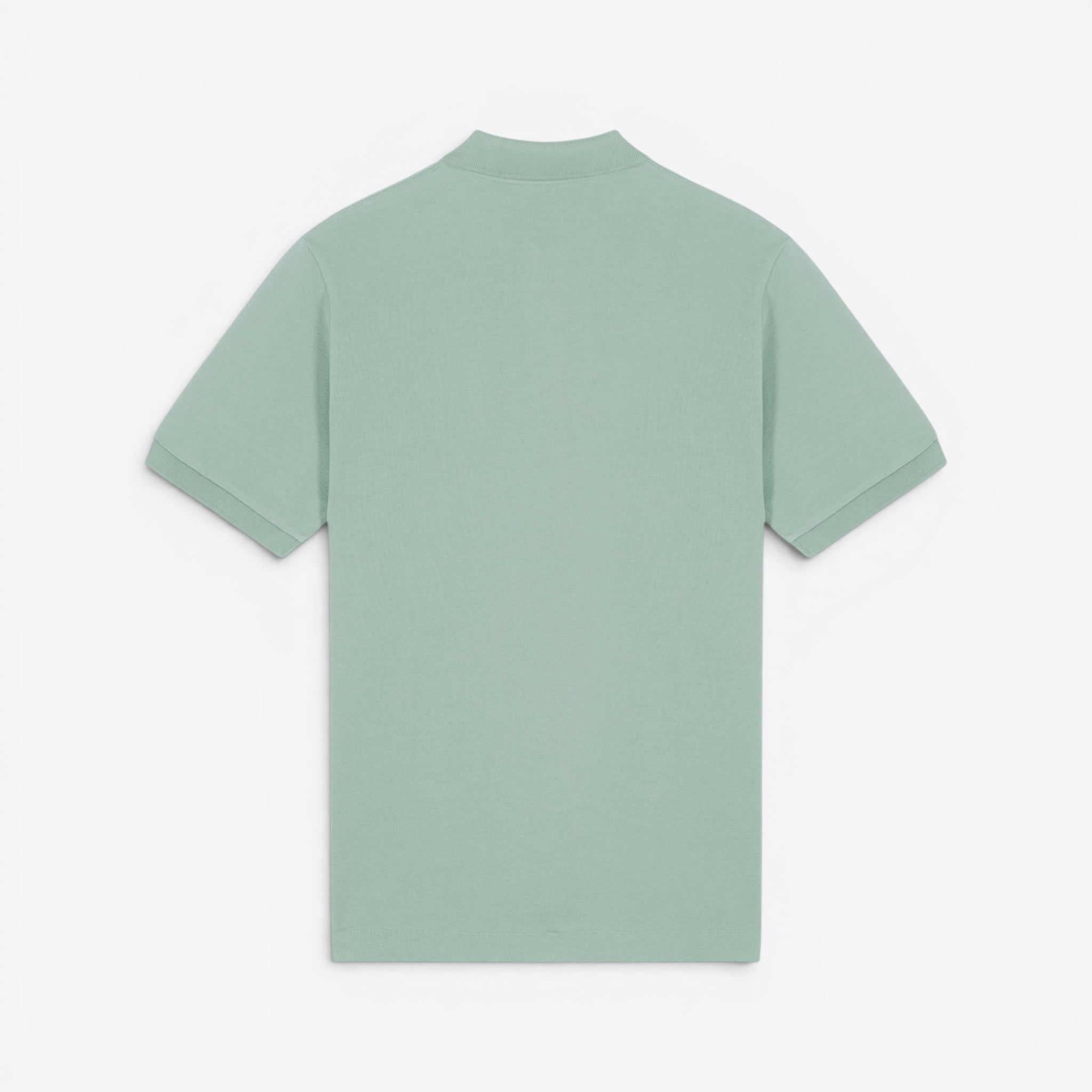 TODAY MERCH unisex premium short-sleeve polo shirt in light green organic cotton pique.