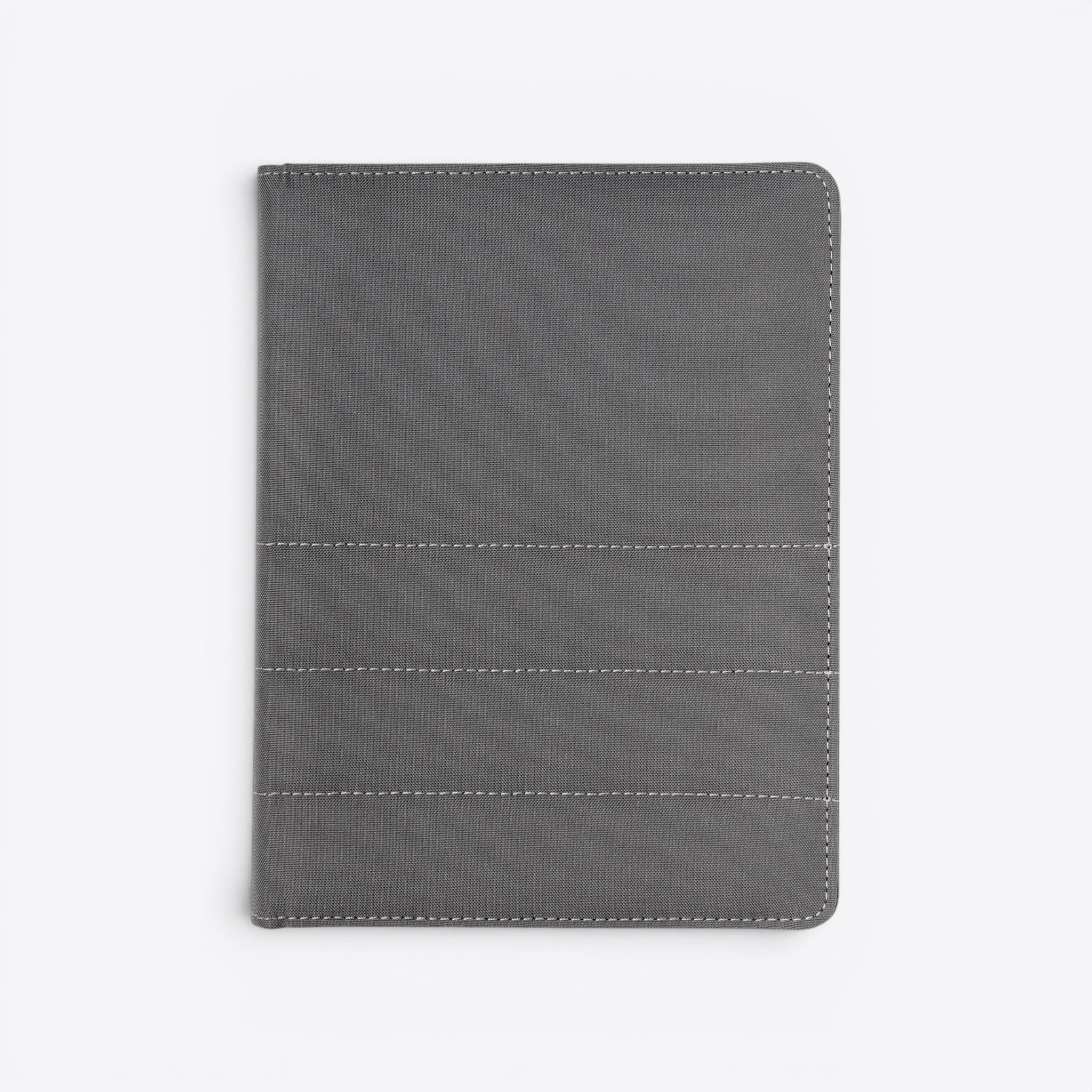TODAY MERCH grey quilted document holder with stitched detailing. Professional and elegant for executive use.