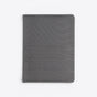 TODAY MERCH grey quilted document holder with stitched detailing. Professional and elegant for executive use. - Gris
