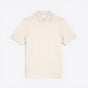 TODAY MERCH unisex premium short-sleeve polo shirt in light heathered beige, made from organic cotton pique. - Naturel Chiné