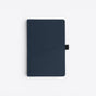 TODAY MERCH navy blue textured notebook with front pocket and elastic closure - Navy