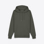 TODAY MERCH unisex premium hoodie in dark olive green, made from 100% organic cotton with a front pocket and drawstring hood. - Kaki