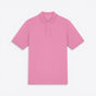 TODAY MERCH pink organic cotton pique polo shirt, short sleeves, structured fit, and neat finishes. Unisex premium quality. - Rose
