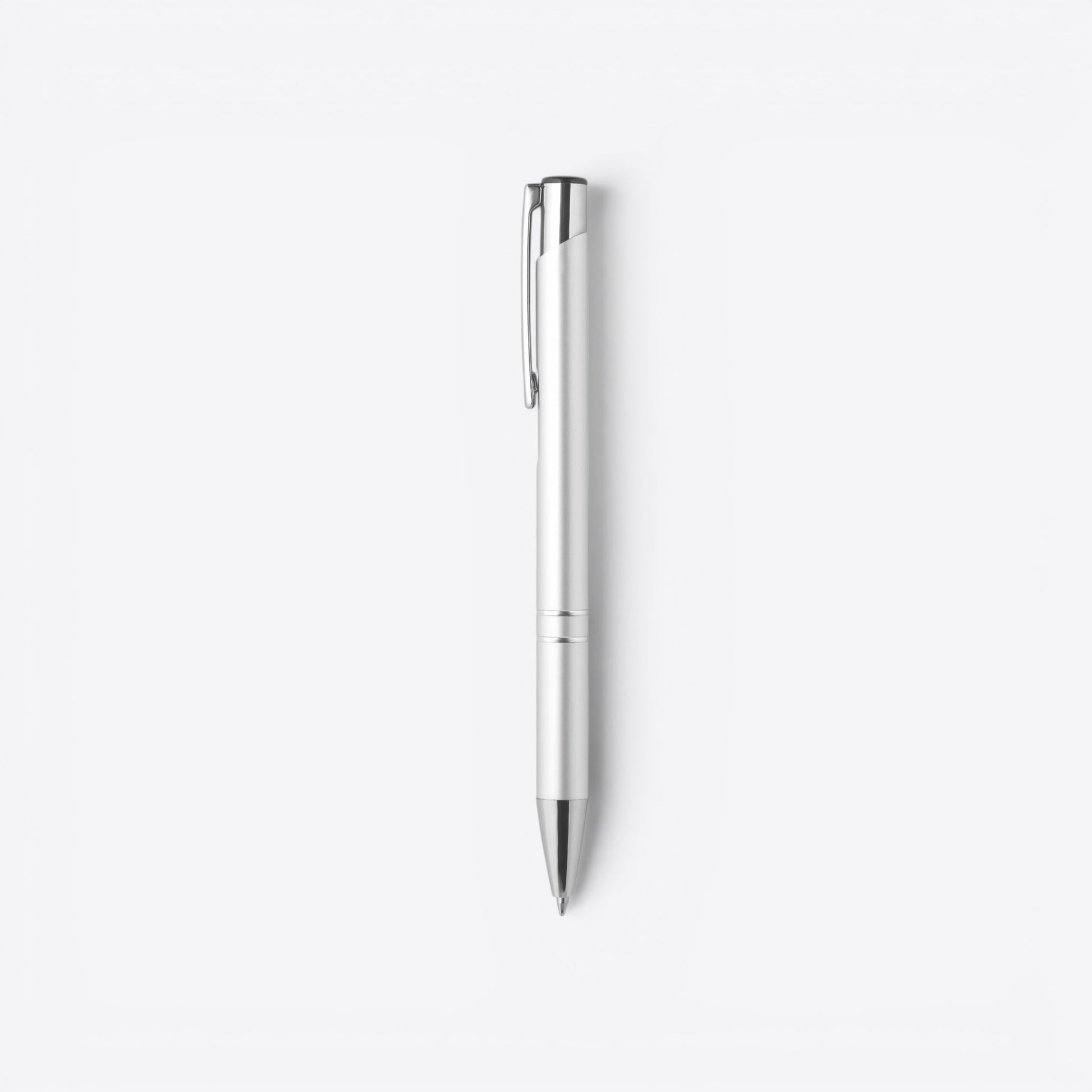TODAY MERCH premium silver ballpoint pen with a sleek design and clip. Ideal for professionals.