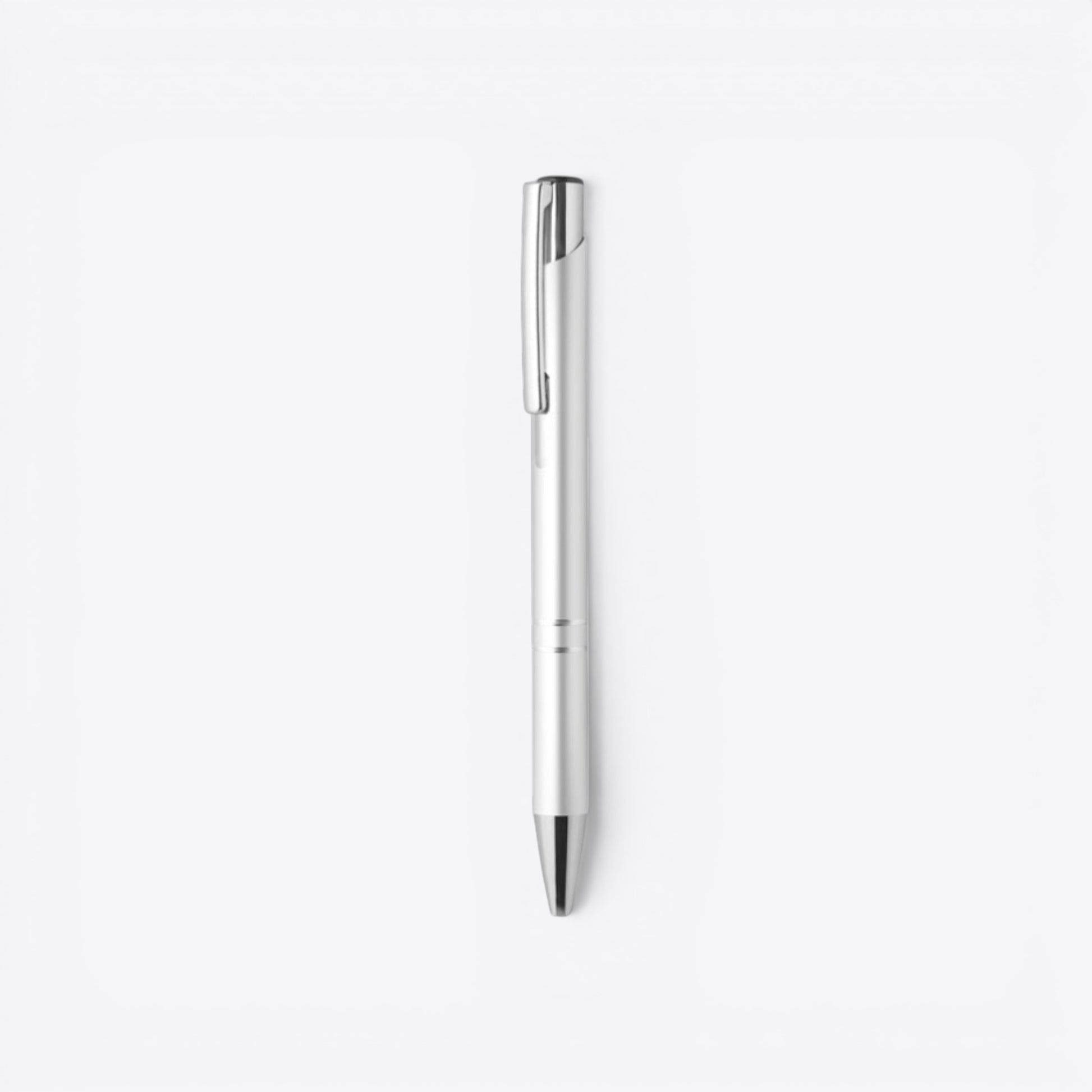 TODAY MERCH premium silver ballpoint pen with clip, ideal for professionals and corporate gifting.