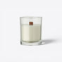 TODAY MERCH round 80g vegetable wax candle in clear glass jar with bamboo lid and wooden wick. - Clair