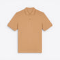 TODAY MERCH unisex premium short-sleeve polo shirt in tan organic cotton pique, featuring a structured fit and neat finishes. - Beige