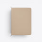 TODAY MERCH beige leather zip portfolio for professionals, sleek and secure for documents. - Beige