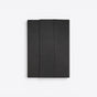 TODAY MERCH black A5 notebook with integrated pocket, textured faux leather cover, ideal for professionals. - Noir