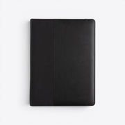 TODAY MERCH black leather and textured fabric portfolio, ideal for business meetings and corporate events.