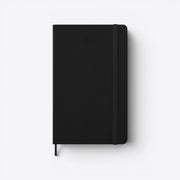 TODAY MERCH black Moleskine agenda for 2026 with elastic closure and bookmark ribbon.