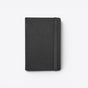TODAY MERCH black notebook with integrated pen holder and elastic closure, ideal for professionals. - Noir