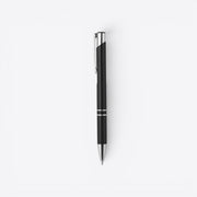 TODAY MERCH premium black ballpoint pen with silver accents and clip, ideal for professionals.
