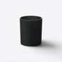 TODAY MERCH black round vegetable wax candle in a glass jar with bamboo lid, 80g. - Noir