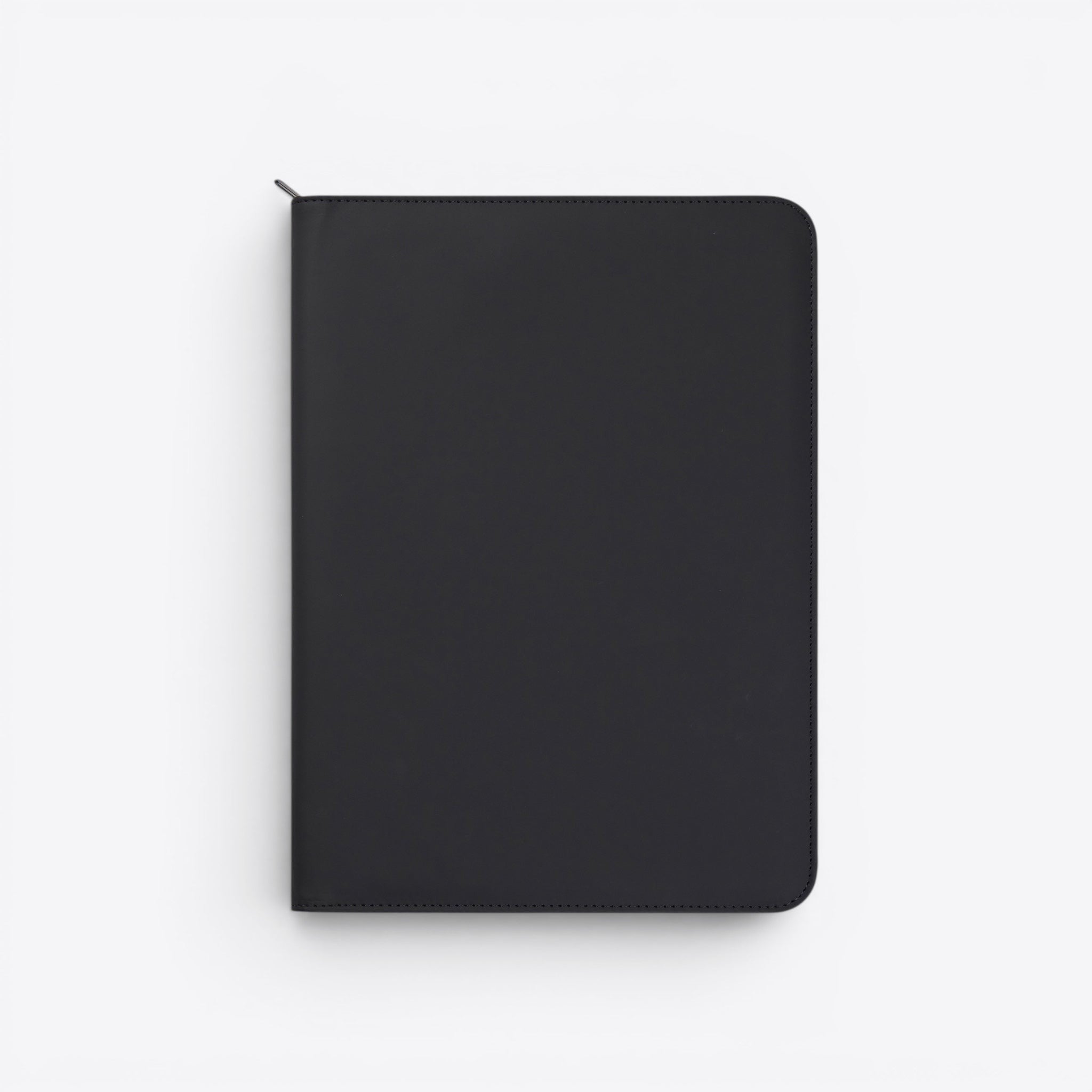 TODAY MERCH black zippered portfolio for documents, professional and elegant design.