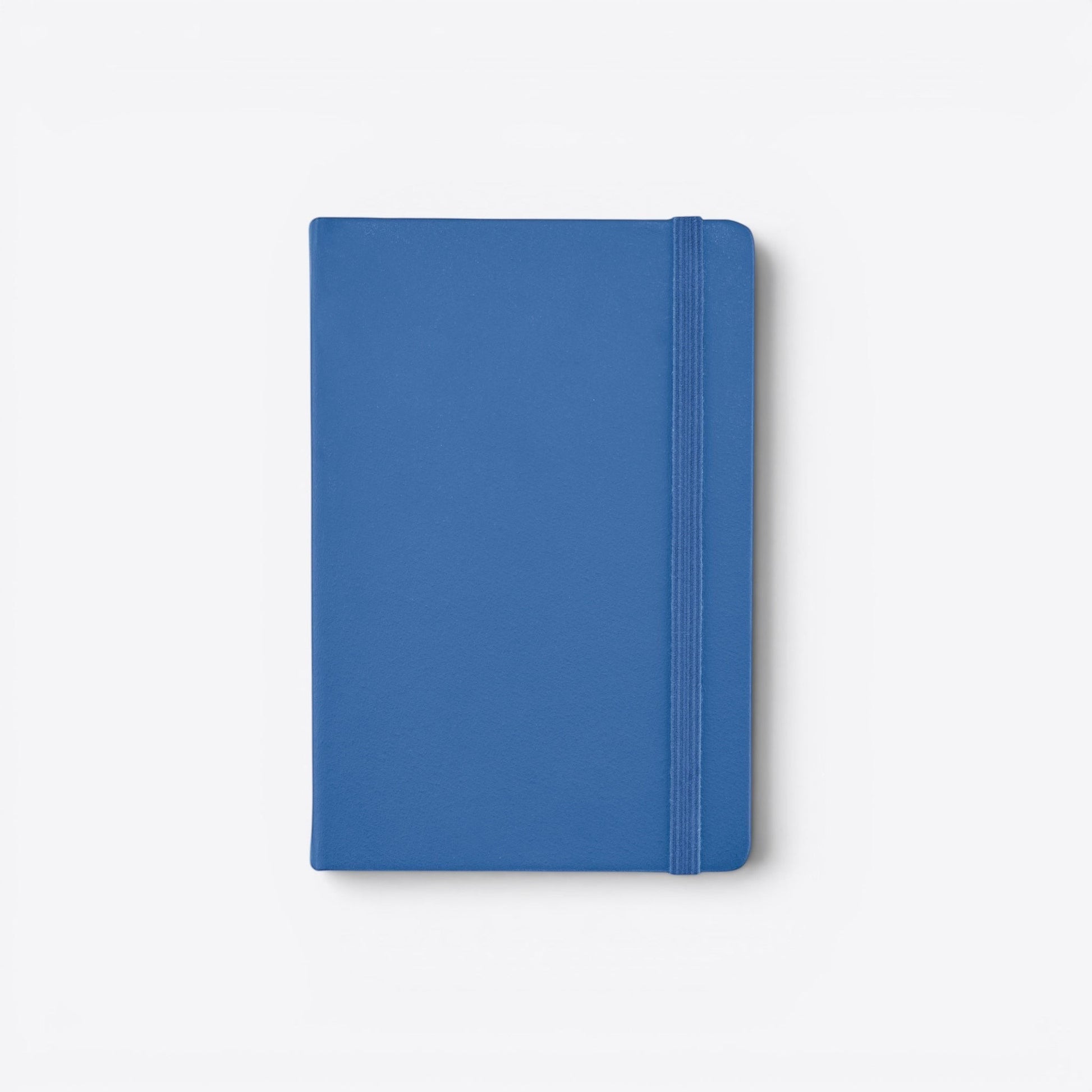 TODAY MERCH blue notebook with integrated pen holder and elastic closure, ideal for professionals.
