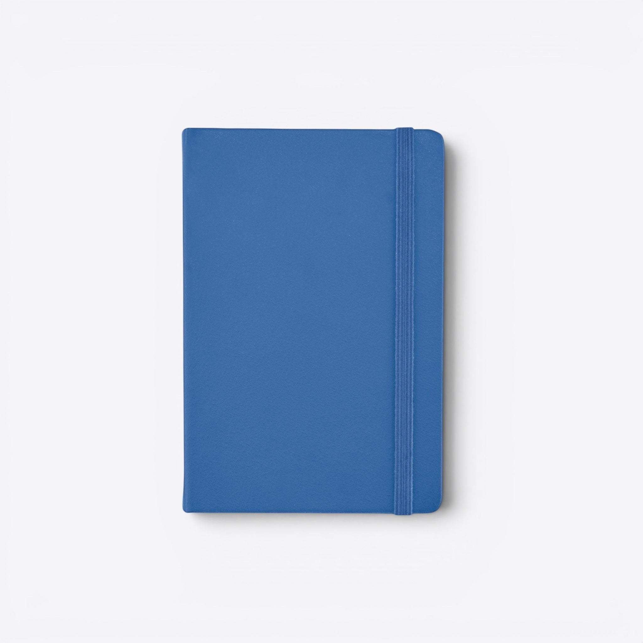 TODAY MERCH blue notebook with integrated pen holder and elastic closure, ideal for professionals.