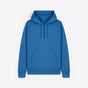 TODAY MERCH blue unisex premium organic cotton hoodie with drawstring hood and front pocket. - Bleu