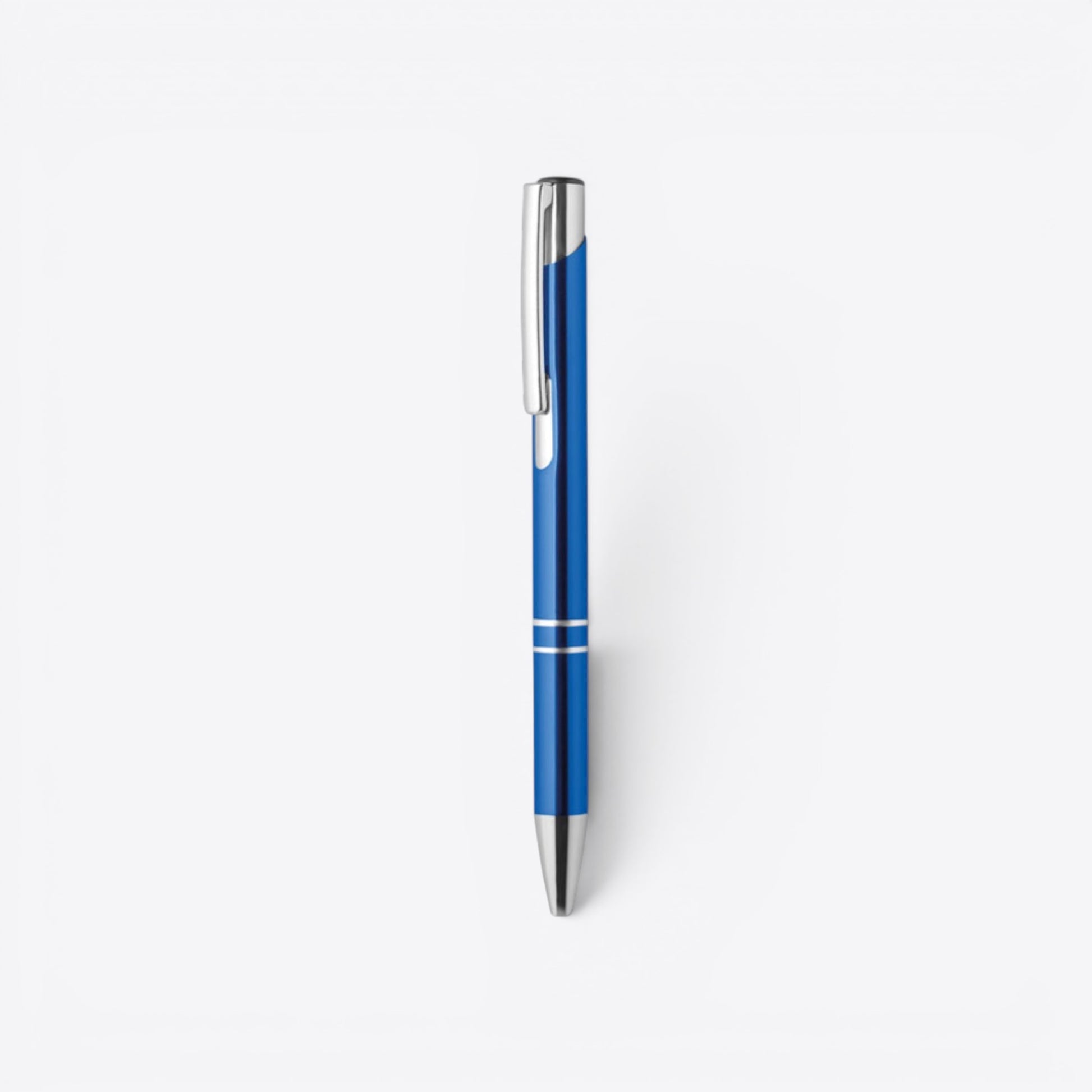 TODAY MERCH premium blue ballpoint pen with silver clip and accents, perfect for professionals.