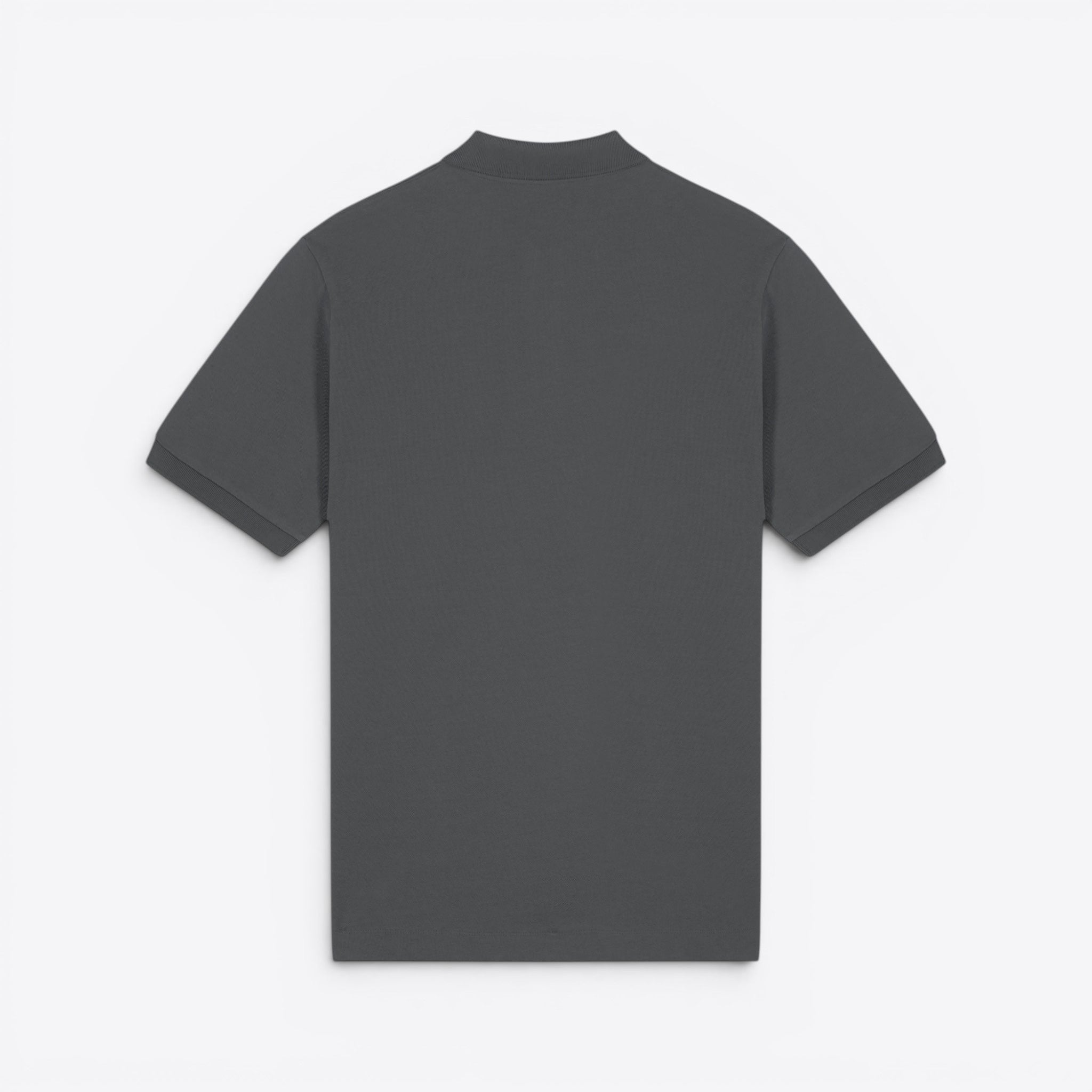 TODAY MERCH charcoal grey organic cotton pique unisex short sleeve polo shirt